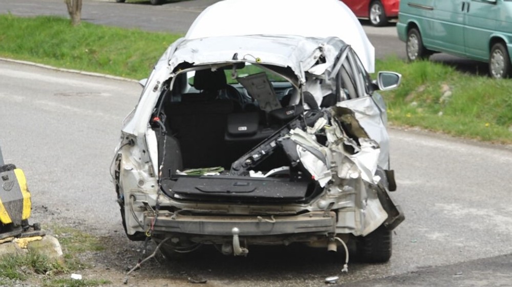 Zrážka auta s vlakom Veľká Lomnica (5)