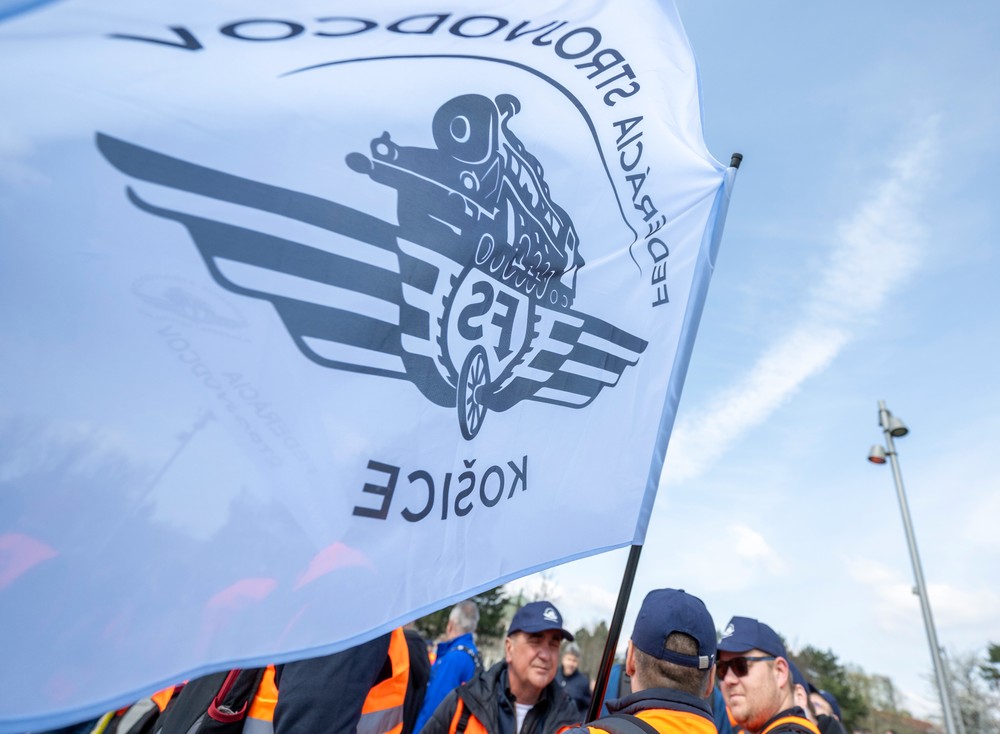 Protestné zhromaždenie Federácie strojvodcov SR