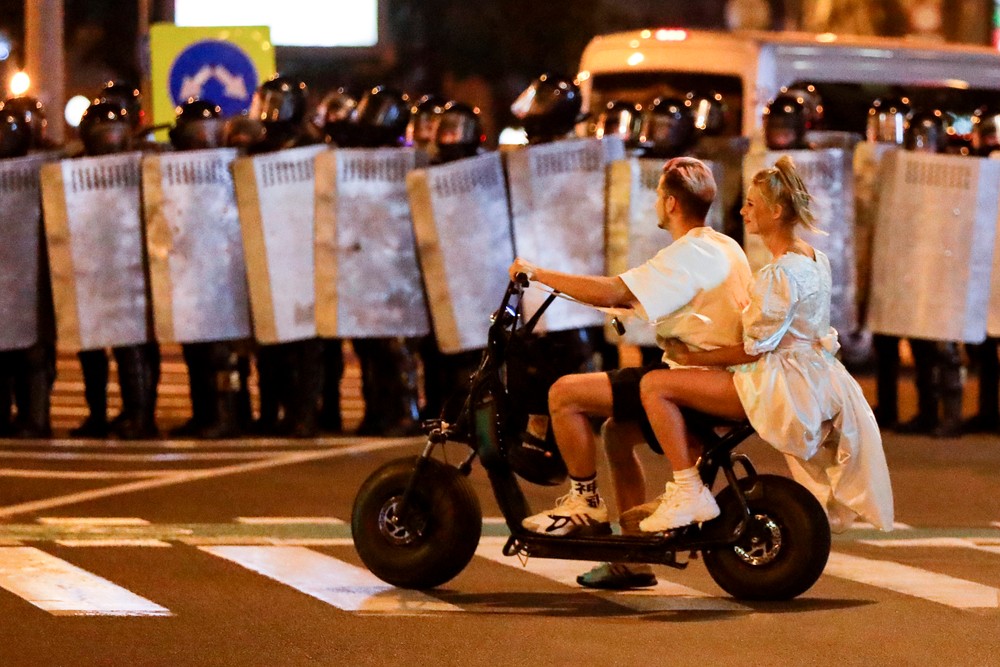 Protesty po voľbách v Bielorusku
