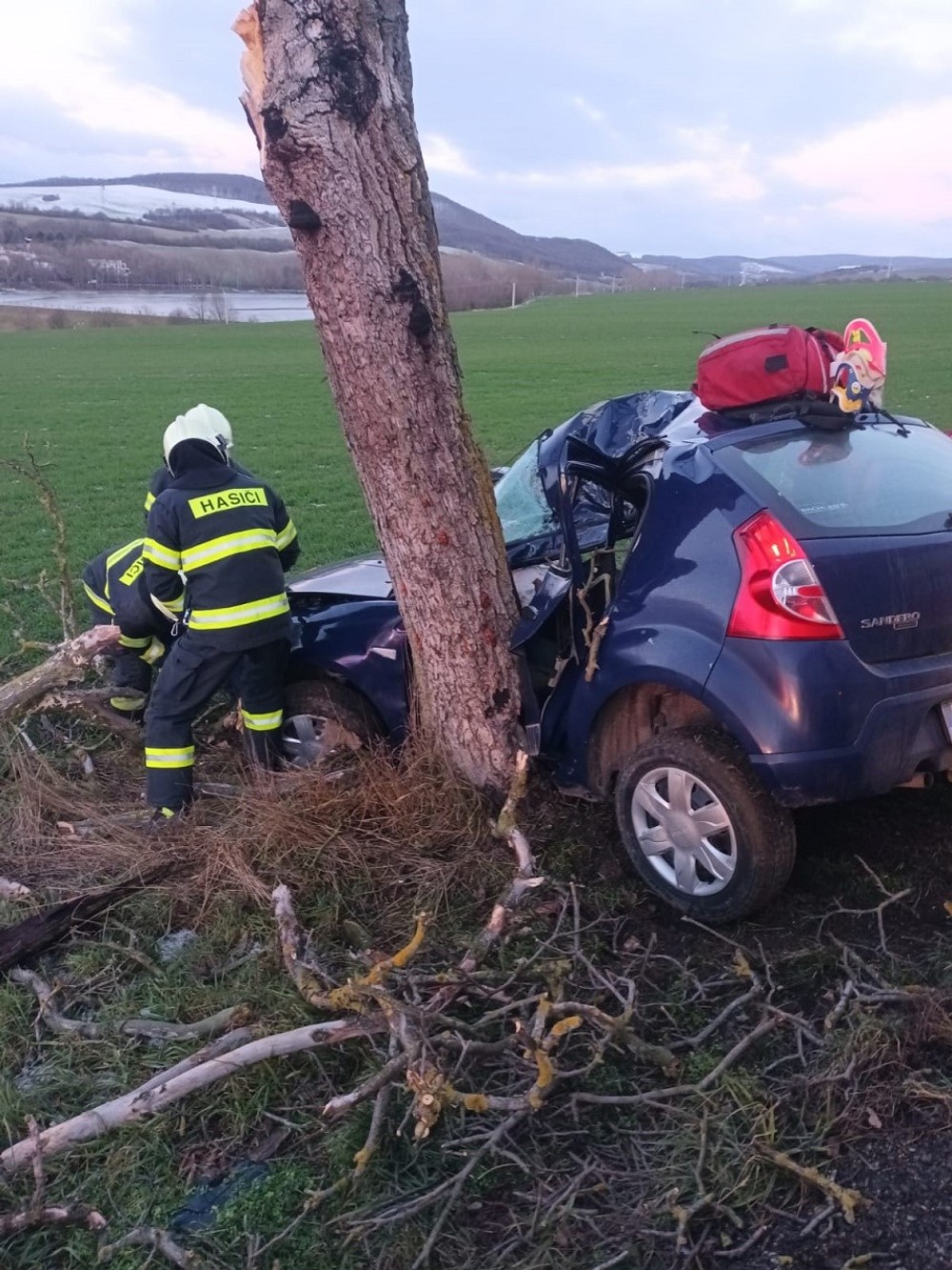 Tragická dopravná nehoda za obcou Vrbové - 31.1.2023