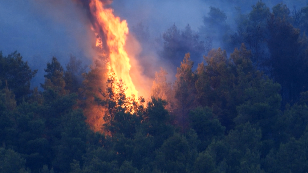 Veľký požiar neďaleko Atén