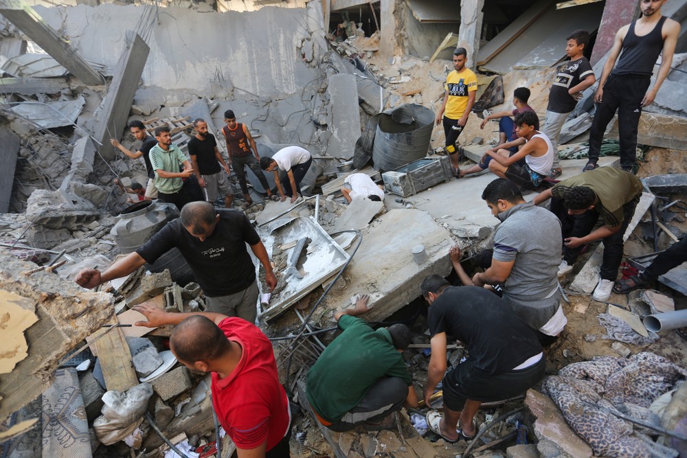 Škody po izraelskom leteckom útoku na pásmo Gazy, Rafah (1)