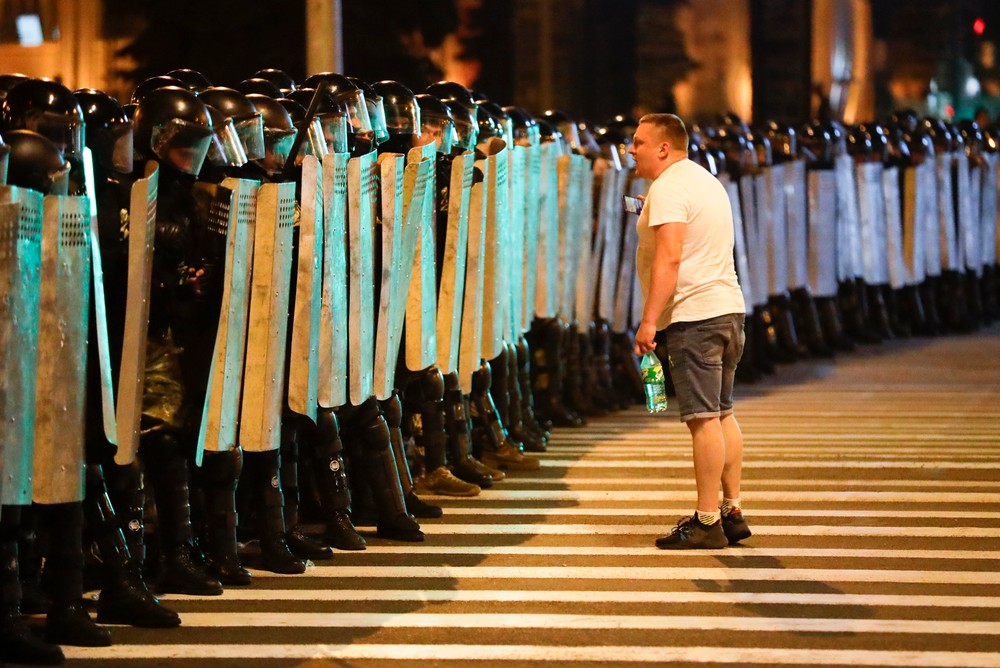 Protesty po voľbách v Bielorusku