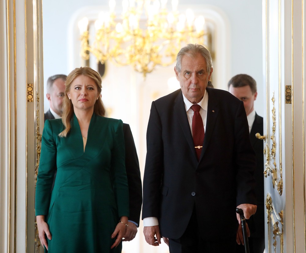 Takto privítali Zuzanu Čaputovú u Miloša Zemana