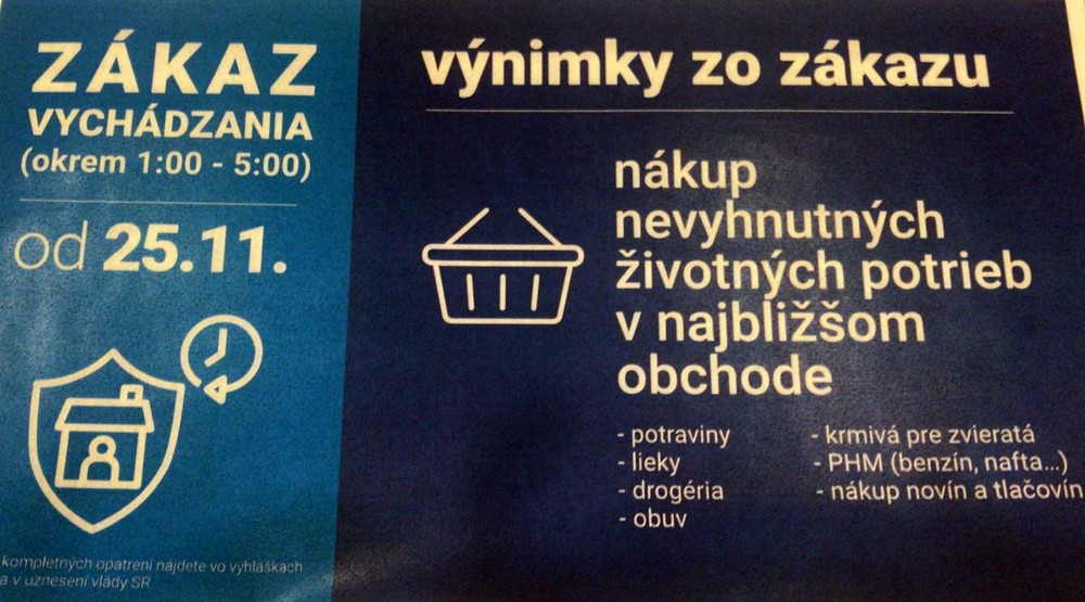 Pravidlá lockdownu od 25.11.2021
