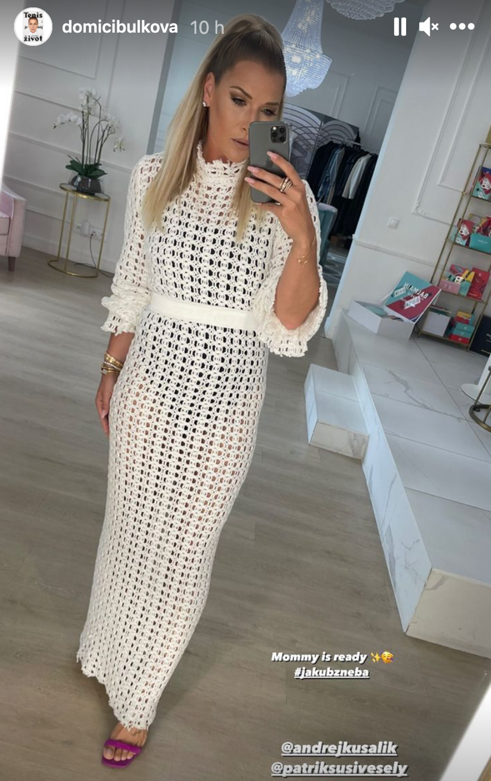 Oslava Jakubka Dominiky Cibulkovej outfit