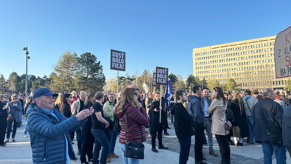 Protestný pochod centrom mesta