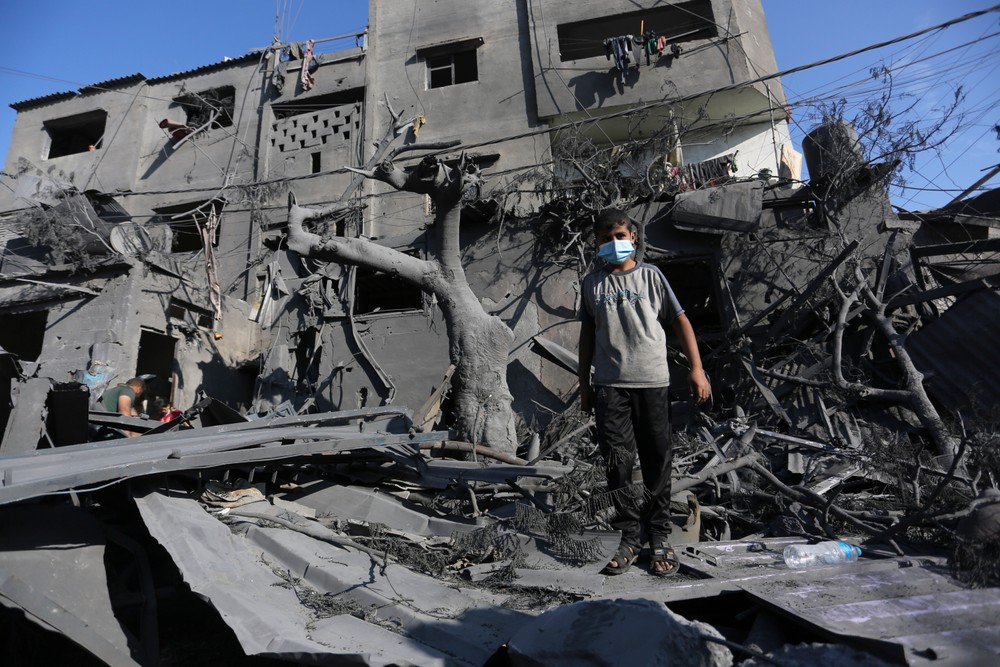 Škody po izraelskom leteckom útoku na pásmo Gazy, Rafah (2)