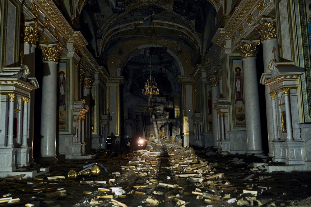 Ukrajina Odesa útok katedrála poškodenie vojna na ukrajine (4)