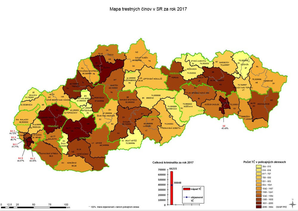 celková kriminalita 2017