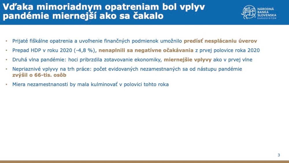 Správa o finančnej stabilite - máj 2021