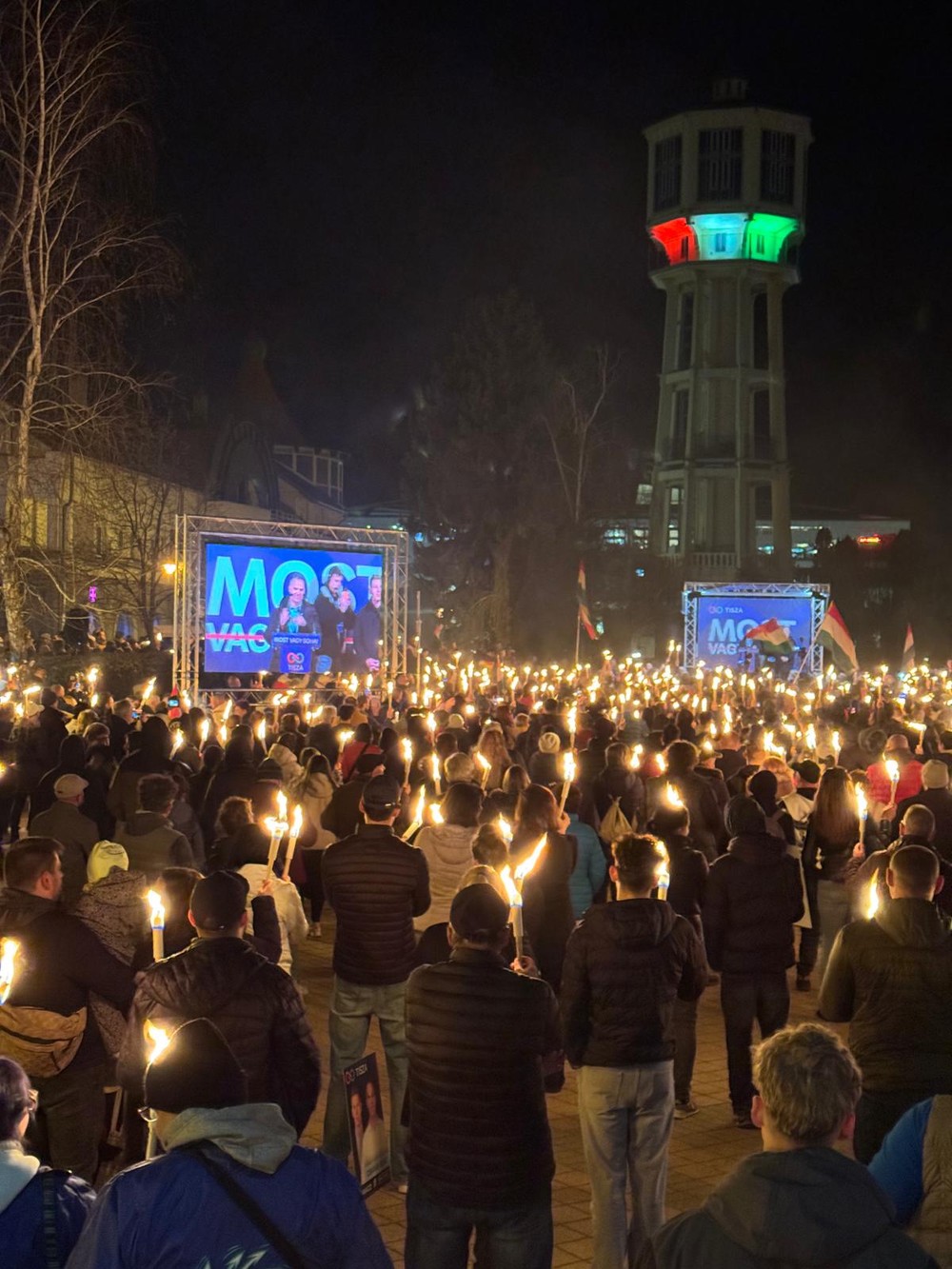 Predvolebný míting TISZA v Siofóku