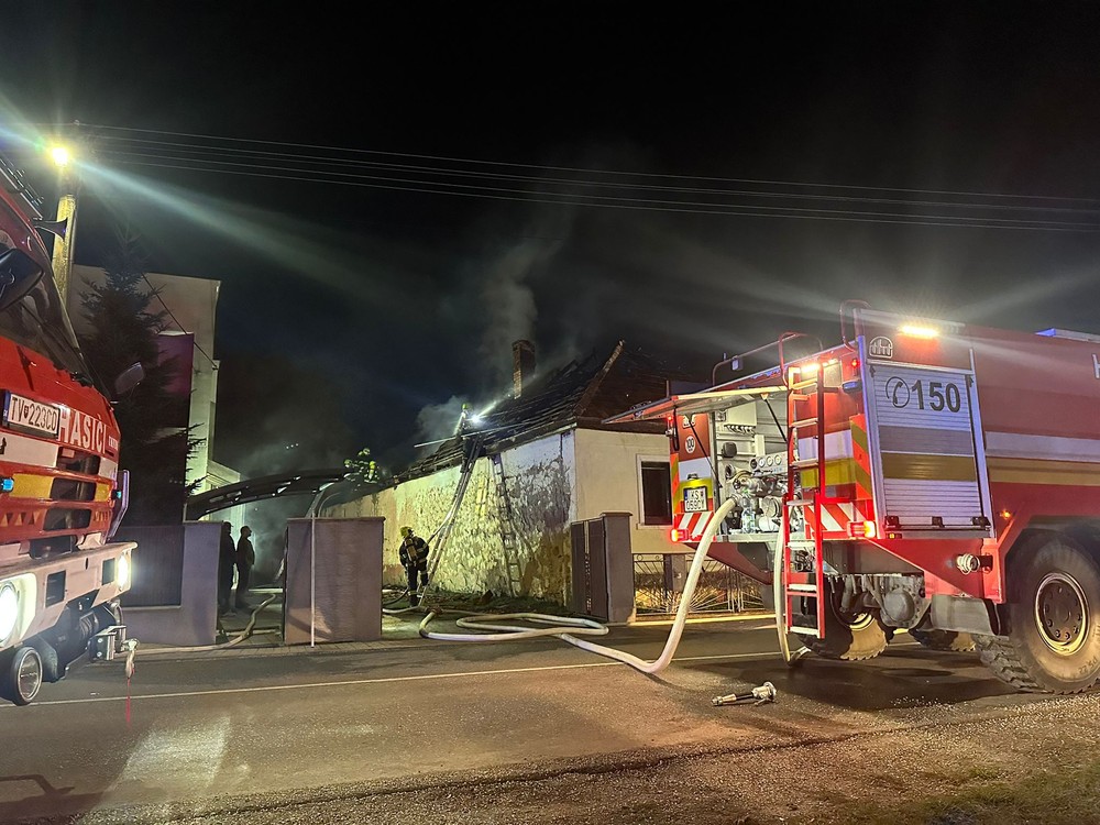 Požiar domu v Kalši