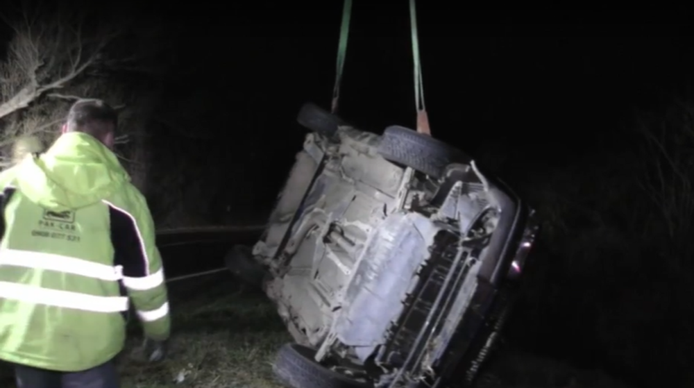 Z auta zostal iba vrak