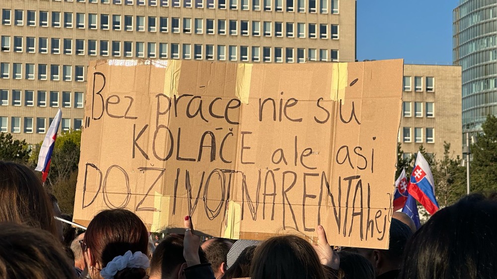 Protestný pochod centrom mesta