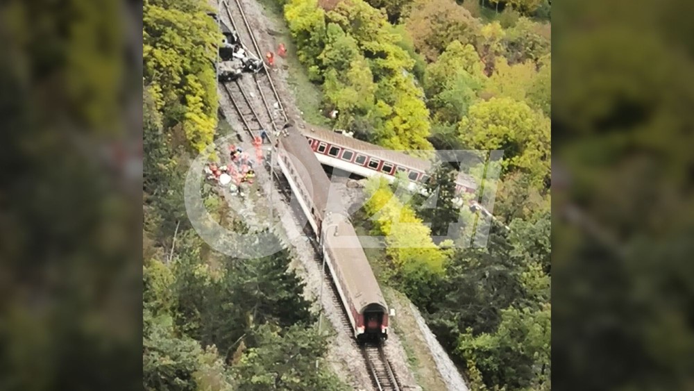 Letecké zábery nehody