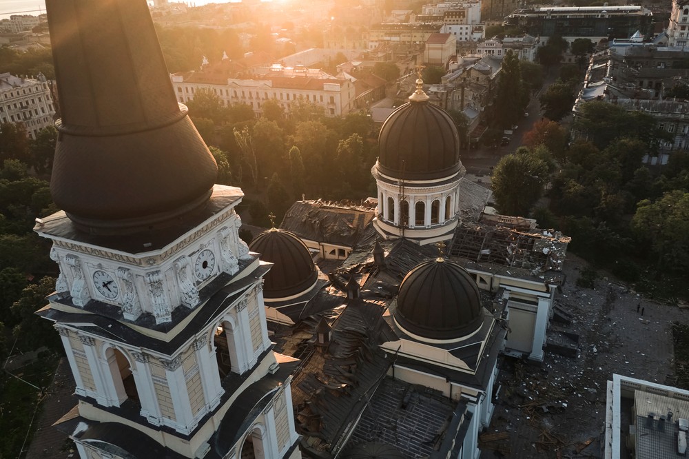 Ukrajina Odesa útok katedrála poškodenie vojna na ukrajine (2)