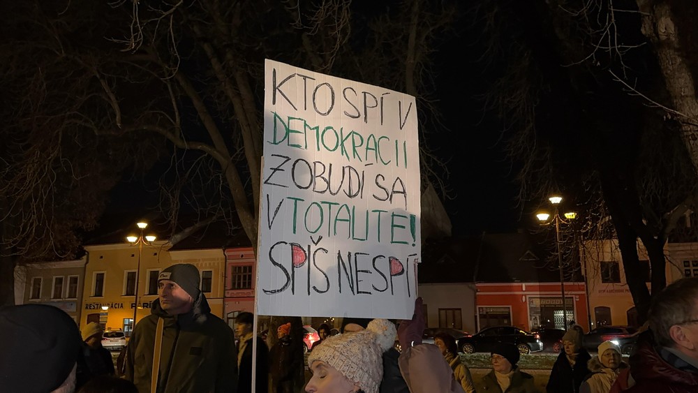 Protest v Spišskej Novej Vsi