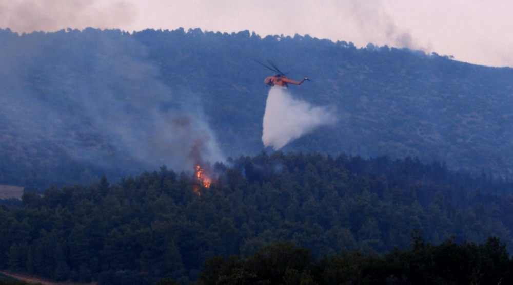 Veľký požiar neďaleko Atén