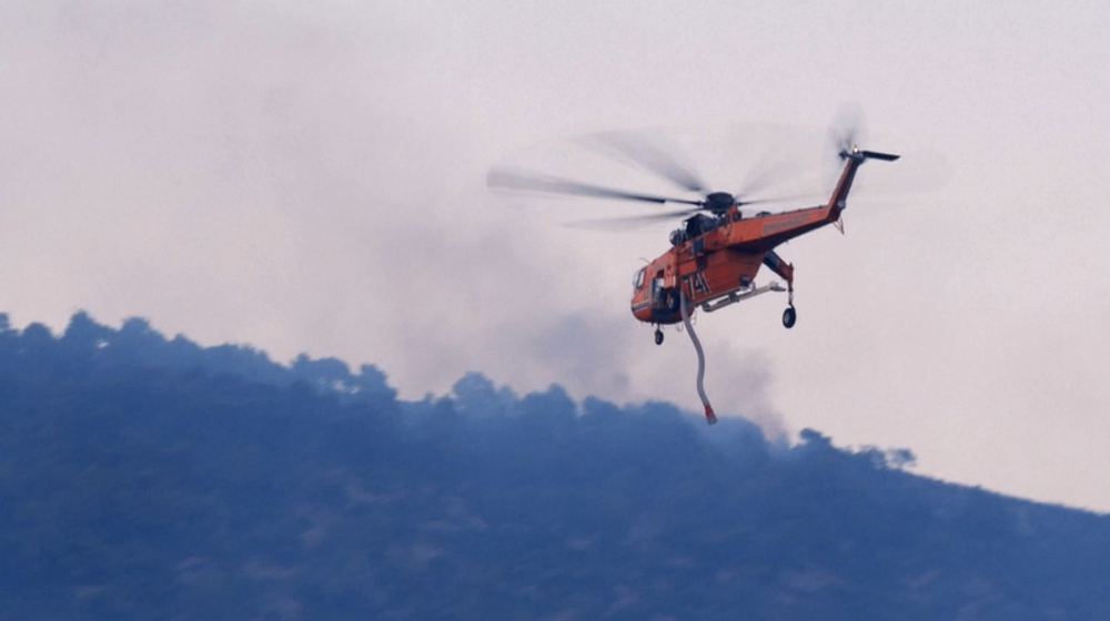 Veľký požiar neďaleko Atén