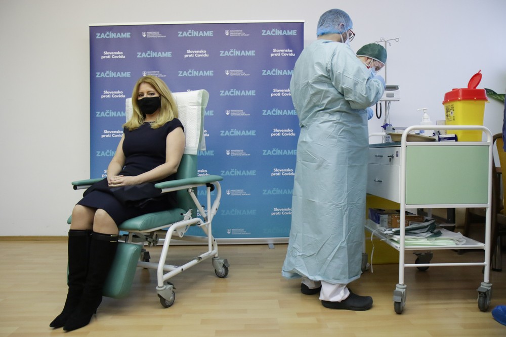 Prezidentka Zuzana Čaputová je už zaočkovaná.