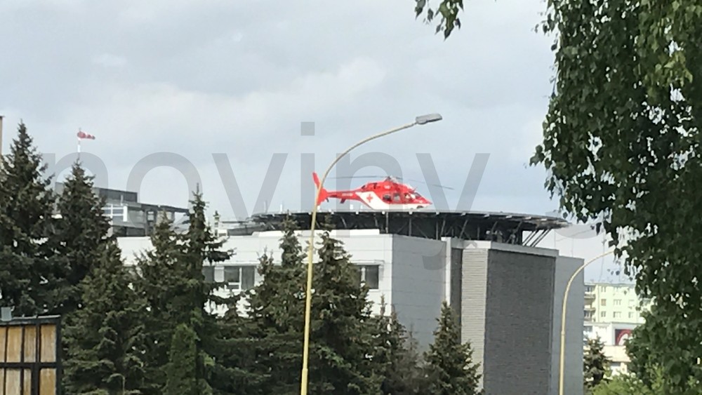 Košice pristátie vrtuľník zranený Prešov policajný vrtuľník 