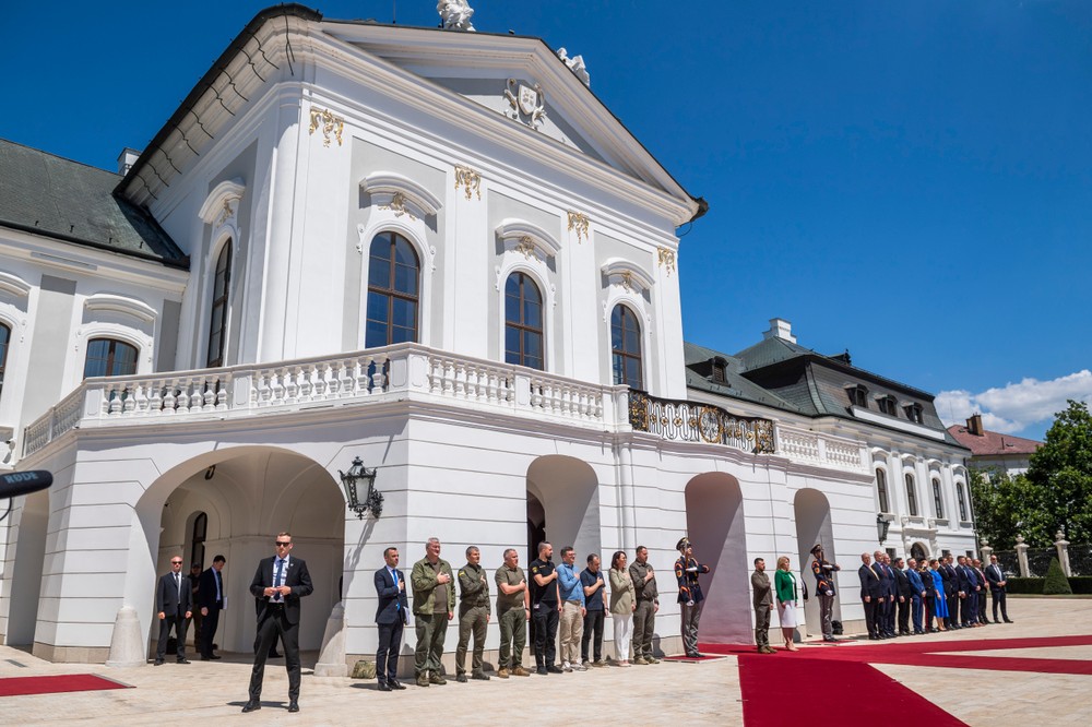 Bratislava Ukrajina Zelenskyj návšteva Slovenska Čaputová prezidentský palác (10)