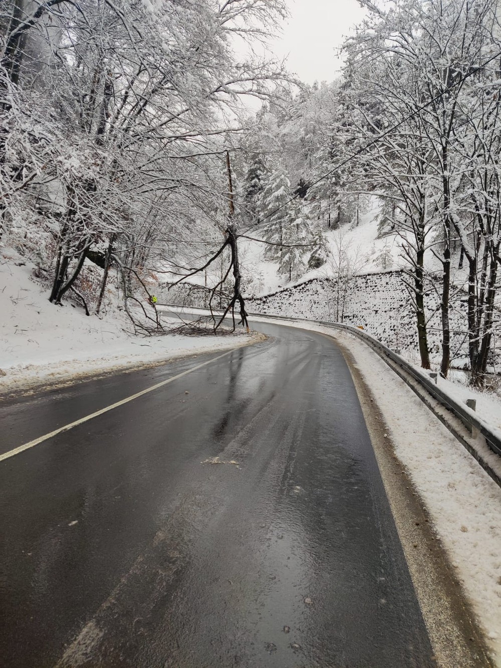 Sneženie na strednom Slovensku
