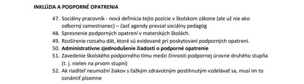 11. inkluzia zakony