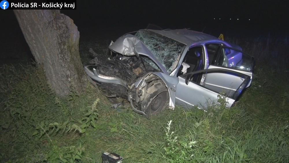 Nočná jazda v Michalovskom okrese sa skončila tragicky. Vodič (†40) neprežil zrážku do stromu 