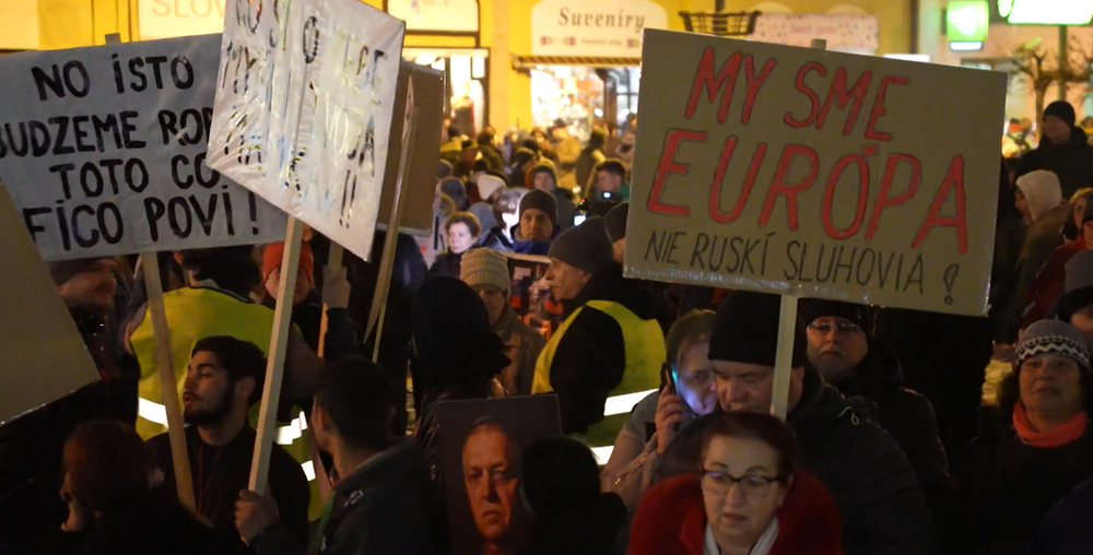 protest v uliciach