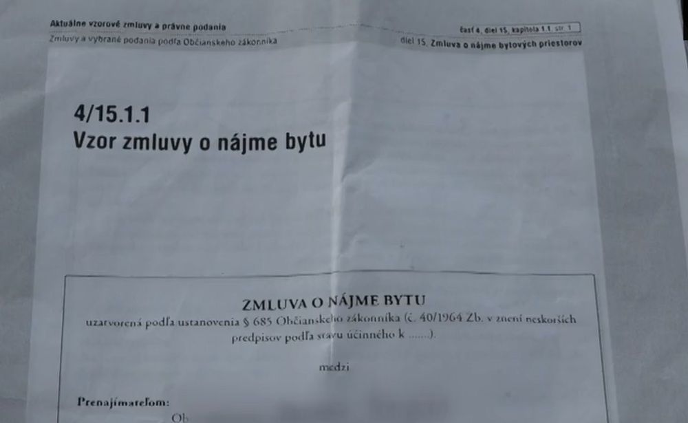 zmluva o njame
