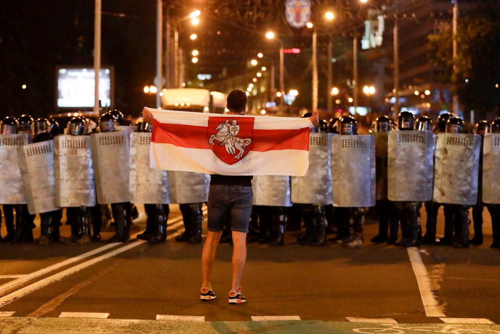 Protesty po voľbách v Bielorusku