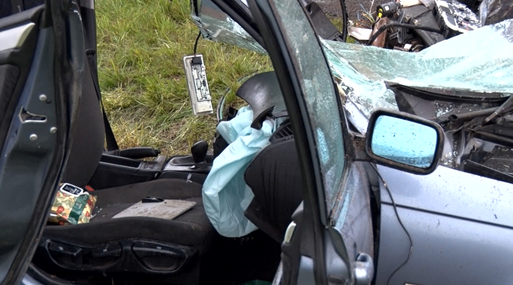 Čelná zrážka dvoch áut pri Tibave