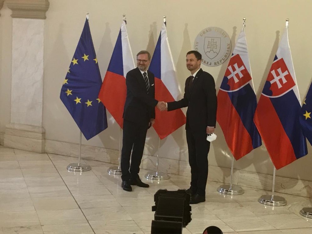 Český premiér Fiala a Heger