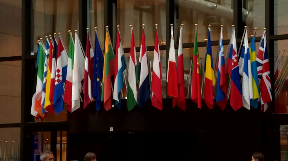 EU vlajky, Europska unia, Brusel, Strasburg