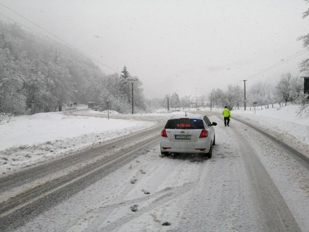 Sneženie na strednom Slovensku