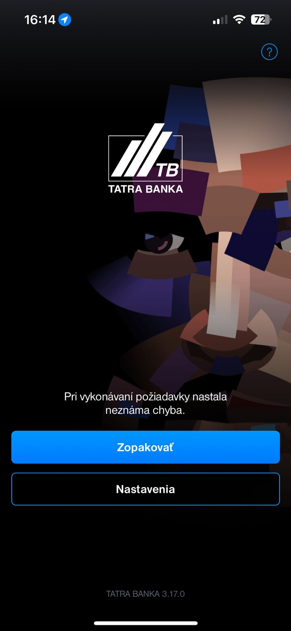 tara banka vypadok aplikacia