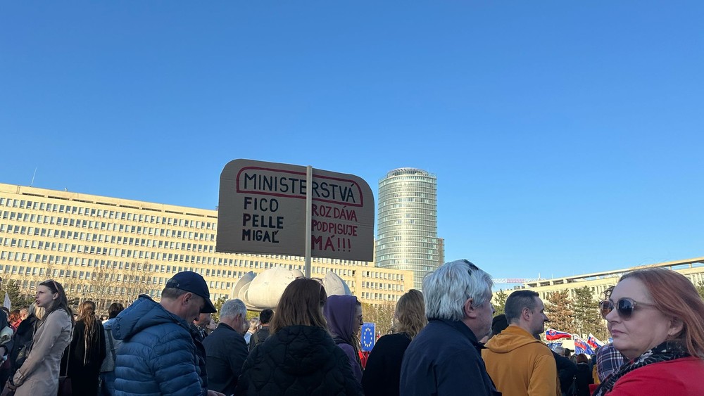 Protestný pochod centrom mesta