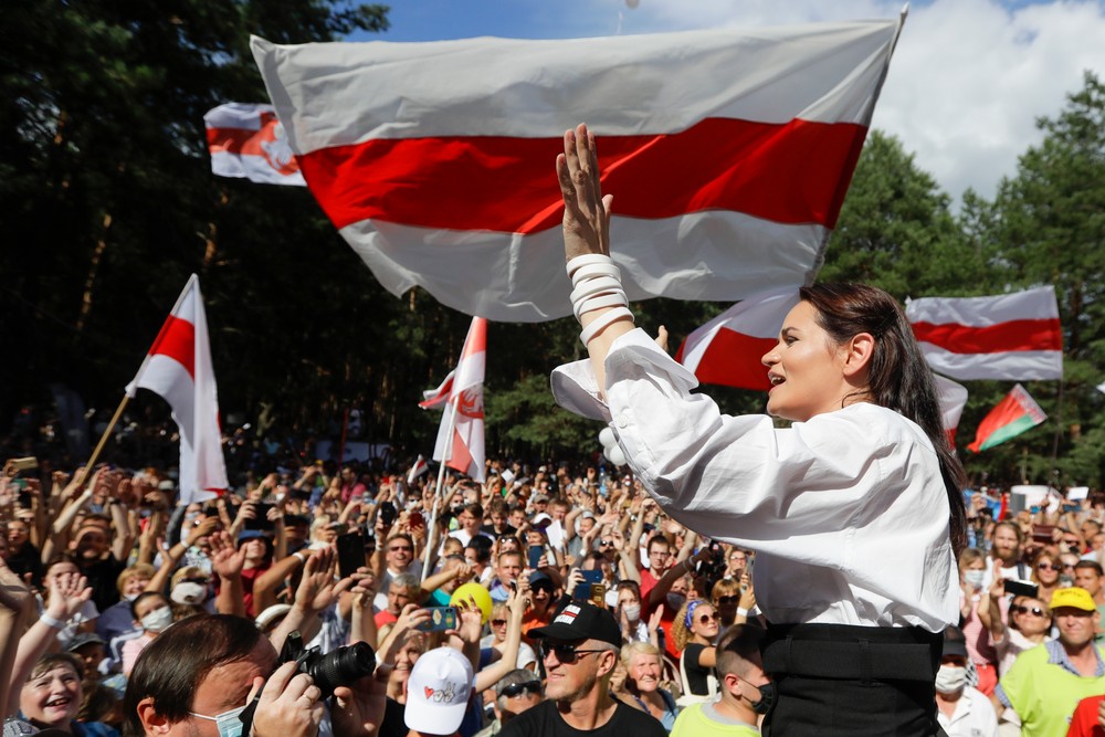 Opozičná kandidátka prezidentských volieb v Bielorusku Svetlana Cichanovská