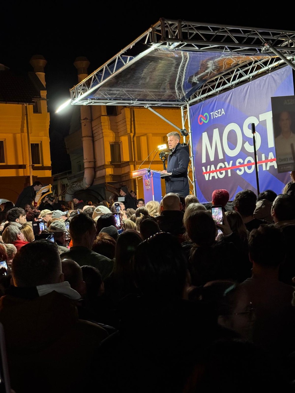 Predvolebný míting TISZA v Siofóku