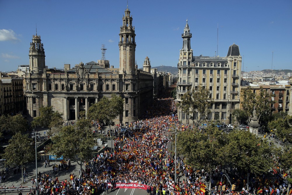 Veľké demonštrácie v Barcelone