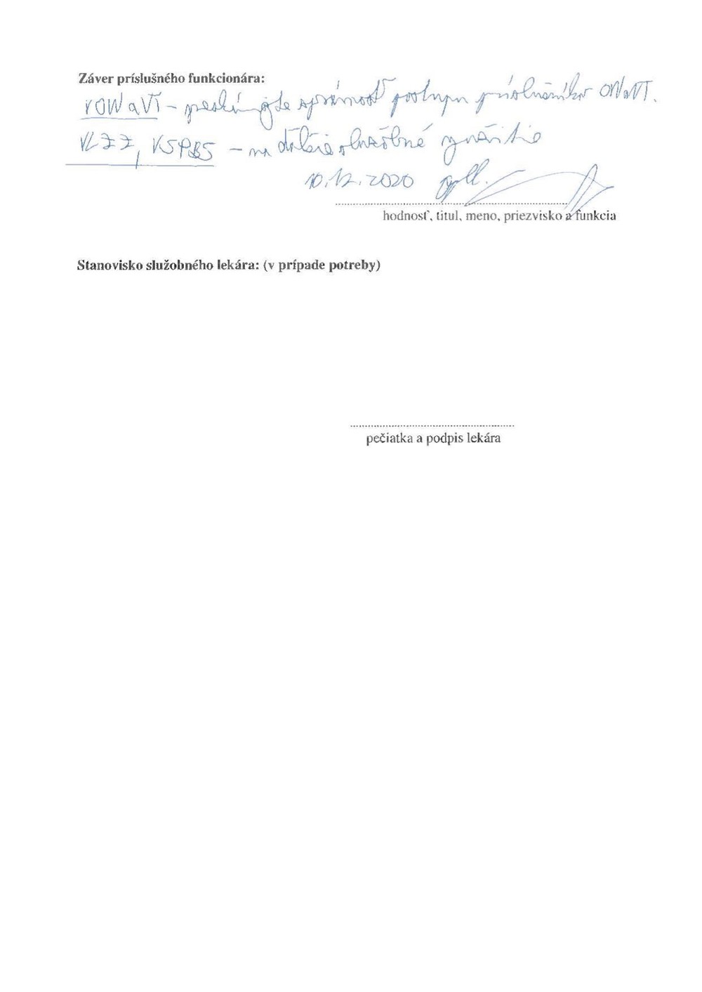 Úradný záznam o zranení 2