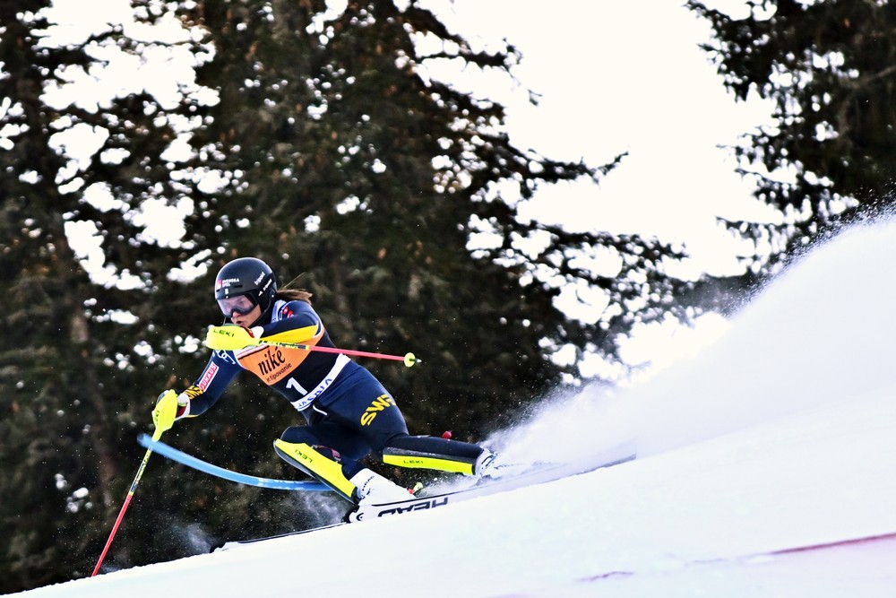 Jasná slalom lyžovanie Anna Swennová Larssonová