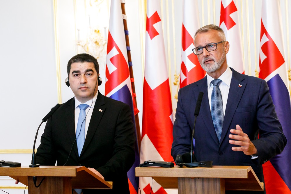Stretnutie predsedov parlamentov Slovenska a Gruzínska