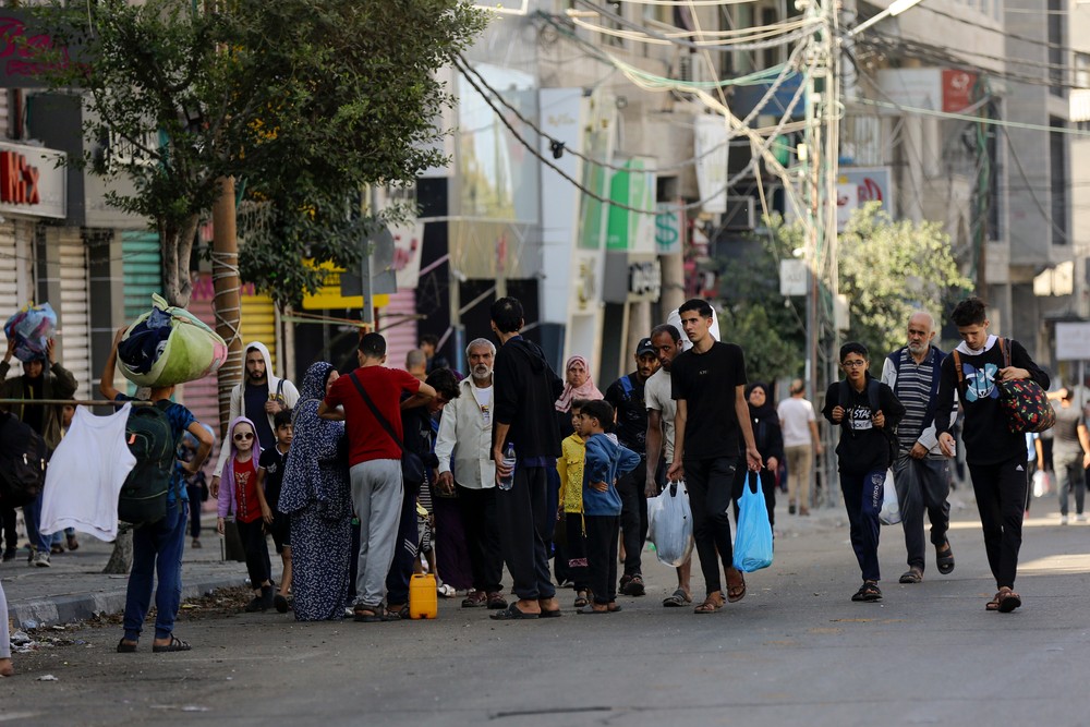 Izrael Palestínčania Hamas Gaza armáda útoky civilisti útek vojna (1)