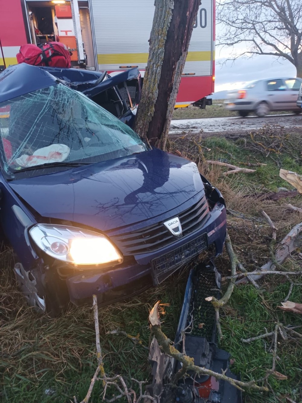 Tragická dopravná nehoda za obcou Vrbové - 31.1.2023