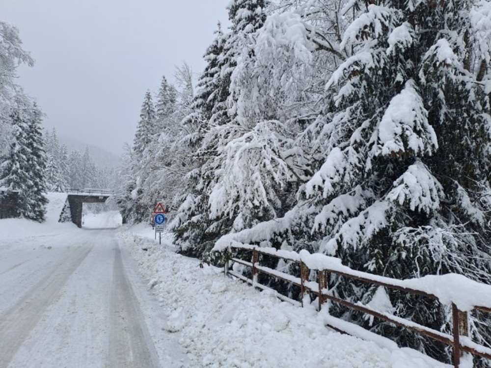 Sneženie na strednom Slovensku
