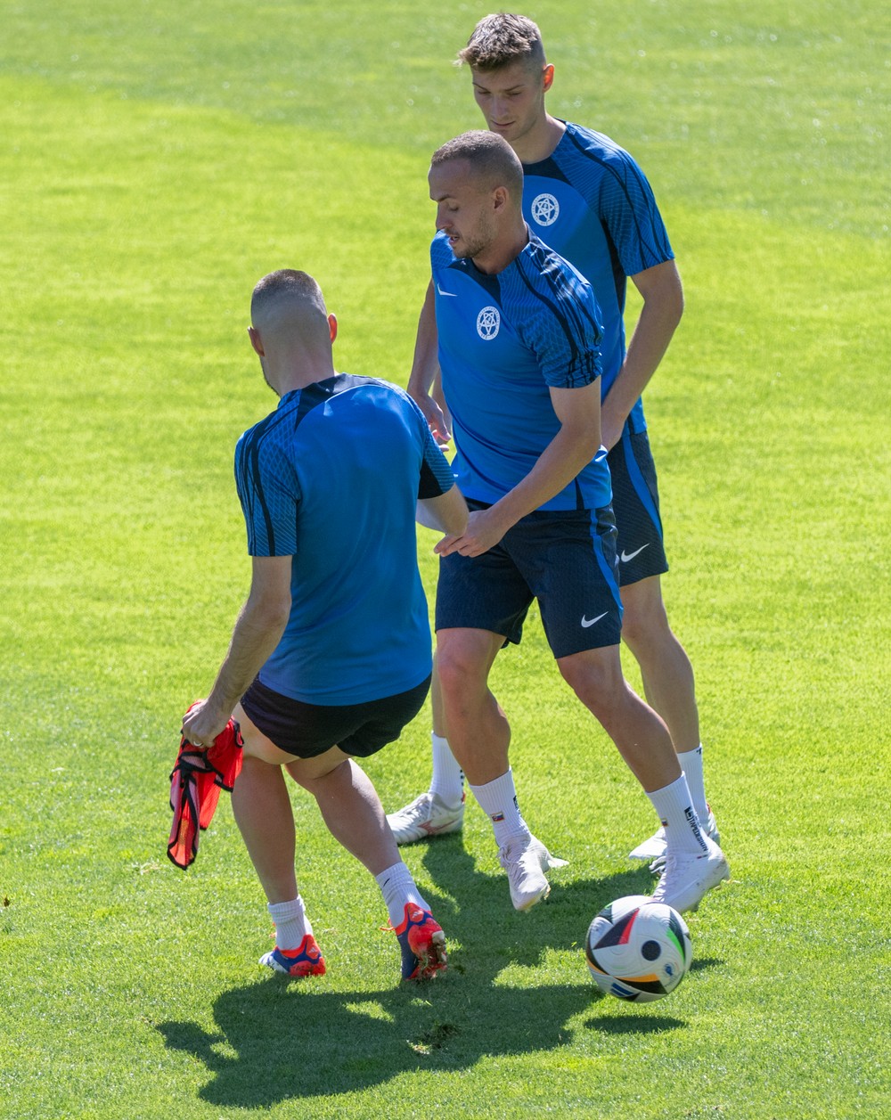 Tréning Slovákov pred zápasom proti Rumunsku