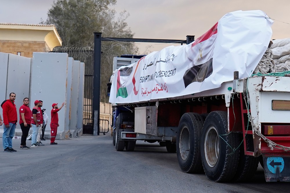 Humanitárna pomoc na hraničnom priechode Rafah
